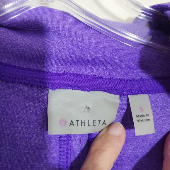 Athleta full 2way zip purple Rishi athletic hooded jacket woman's size small - Picture 3 of 16
